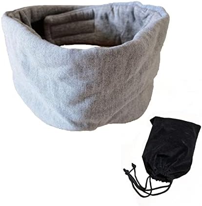 FAN WU Cotton Sleep Mask with Travel Pouch, Zero-Pressure Blackout Mask by FANWU