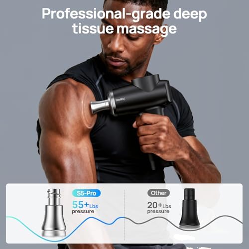 HEYCHY Massage Gun Deep Tissue, Muscle Massager Titanium, Heat and Cold - Image 3