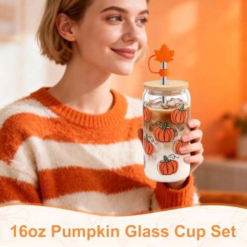 Orange Fall Gifts for Women, Halloween Pumpkin Gifts, Birthday Gift Basket - Image 3