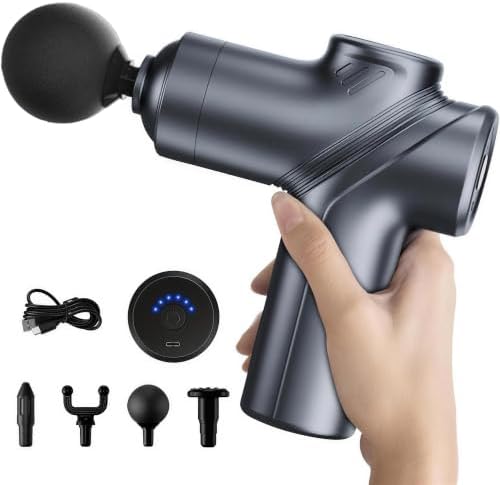 LEERCON Massage Gun Deep Tissue Mini Muscle Massager for Pain Relief, Blue by leercon