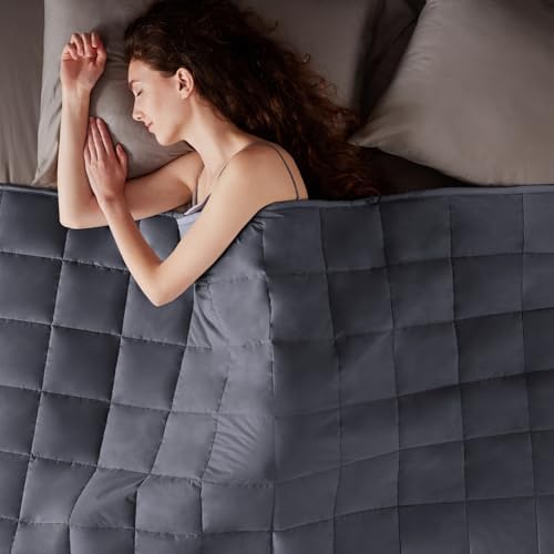 Weighted Blanket Queen Size (60"x80" 20lbs),Ultra Soft and Cozy Cooling Weighted Blanket Queen Size for Adult,Heavy Blanket with Machine Washable Soft Blanket, Dark Grey - Image 7