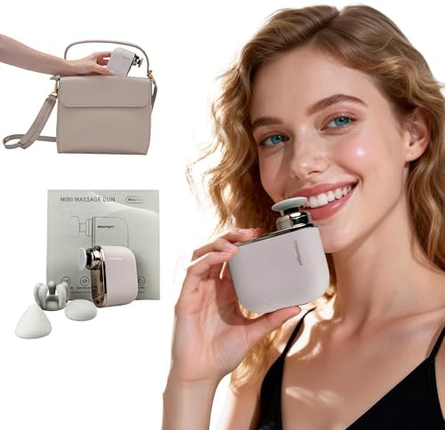 Mini Massage Gun Pro – Portable Deep Tissue Percussion Massager with Smart Pressure Sensor, Quiet Motor, Muscle Relaxation for Neck, Back & Legs, USB-C Rechargeable, Light Purple Color by Unknown