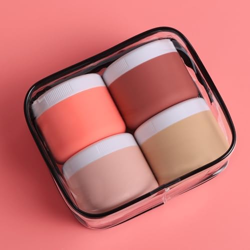 Kuangre Travel Containers for Toiletries, Silicone Cream Jars BPA-Free, Leak-proof 3oz Travel Size Containers, Portable Size Silicone Jars with Lid for Cosmetic Face Hand Body Cream (4 Pack) - Image 6