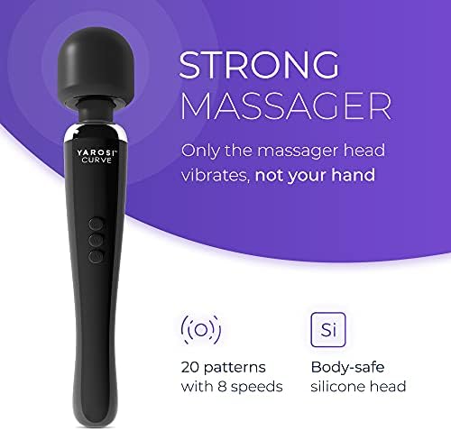 Yarosi Curve Therapeutic Device - 8 Powerful Speeds and 20 Patterns - for Muscle Aches and Sports Recovery - Rechargeable - Travel Friendly - Black - Image 2
