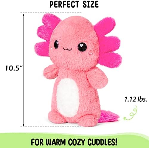 Axolotl Microwavable Unscented Heating Pad for Women and Kids- Cute Soft Cozy Pillow Plush Heatable Warm Stuffed Animals - Kawaii Hot and Cold Plushie Food Toy - Axolotl Gifts for Girls and Boys - Image 6