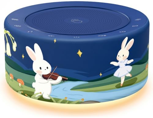 Kipcush White Noise Machine for Baby & Adults, Sleep Sound Machine with 30 Soothing Sounds, 8-Color Night Light, Memory Function, White Noise for Sleeping, Nursery, Office, Travel, Relaxation by Kipcush%C2%AE