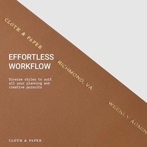 Cloth & Paper Travel Notebook | Weekly Admin Planner – Macchiato | Pocket Plus Weekly Planner 3.2" x 6" | Weekly Schedule Planner with Task & Habit Layout for Organized Planning – Soft Touch Cover - Image 5