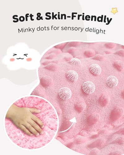 Kivik 5lbs Weighted Blanket, Cooling Soft Minky Dot Heavy Blankets, 36"x48" - Image 4