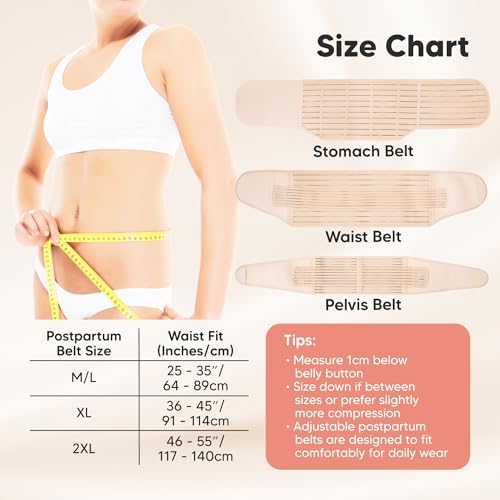3 in 1 Postpartum Belly Support Recovery Wrap Band (Midnight Black, 2XL) - Image 4