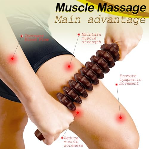 Wood Therapy Massage Roller Stick for Muscle Relief & Cellulite Reduction - Image 5