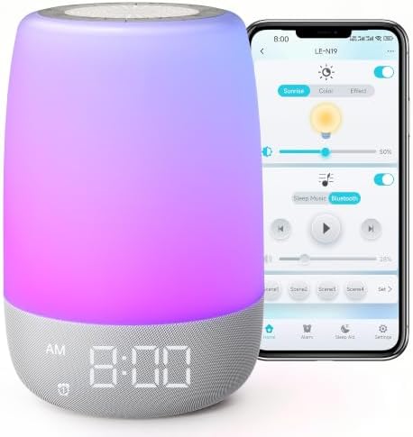 Glocusent White Noise Sound Machine for Sleep, 45 Sleep Sounds by GLOCUSENT