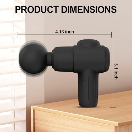 Handheld Massager for Women, Mini Powerful Deep Tissue Massager for Back, Neck & Muscle Pain Relief, Waterproof Portable with 10 Vibration Modes.(Black) - Image 3