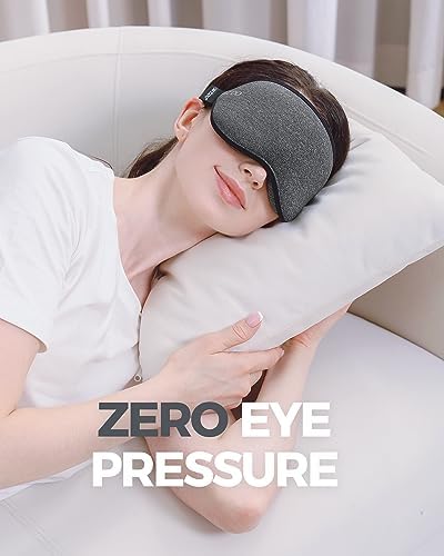 MZOO Luxury Sleep Mask, 3D Spacious for Long Lashes Blocking Light - Image 4