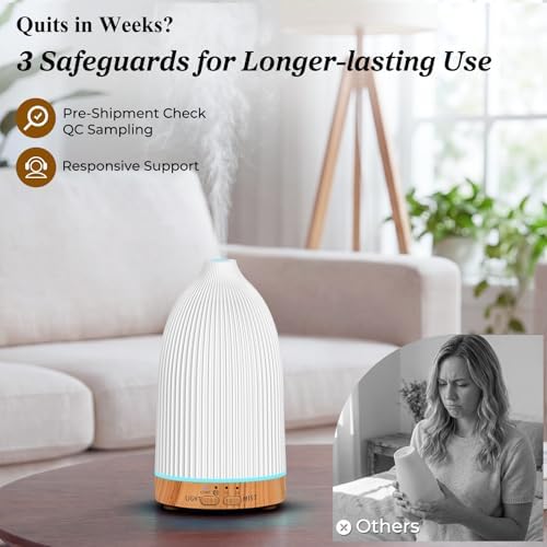 URPOWER 2PCS 150mL Essential Oil Diffusers for Home Aromatherapy Diffuser - Image 6