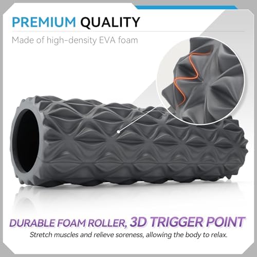 Foam Roller, 15 inch High Density Massage Roller for Exercise - Image 3