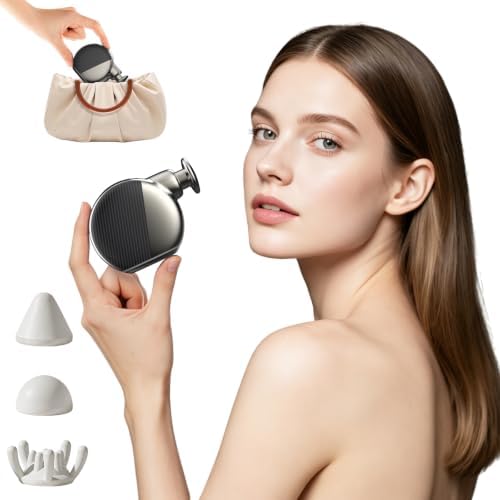 Portable Massage Gun Mini with 3 Speeds and Heating Base, Carbon Fiber by Unknown