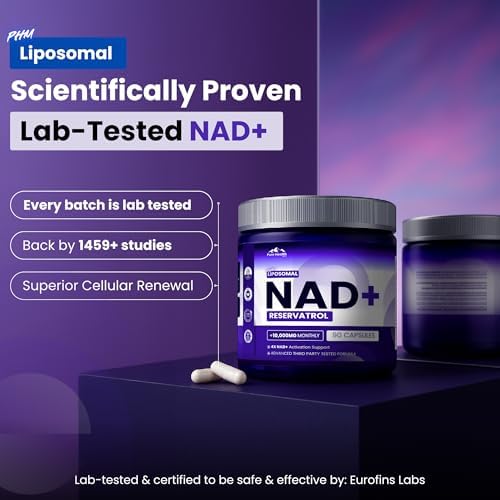 PURE HEALTH MAX PHM NAD Resveratrol Supplement - NAD+ Liposomal Supplements for Men and Women | NMN & NMNH Alternative | 90 Capsules, 1 Months Supply - Image 2