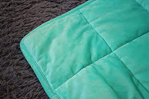 ALANSMA Reversible Weighted Blanket for All Season, Luxury Velvet, Warm and Cool, Adult 20Lb Green Weighted Blanket, Enjoy Sleeping Anywhere(Light Green,60"x80" 20lbs) - Image 3