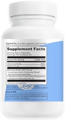 Active NAD+ with Bioavailable Glutathione - 60 Veggie Caps - Image 2