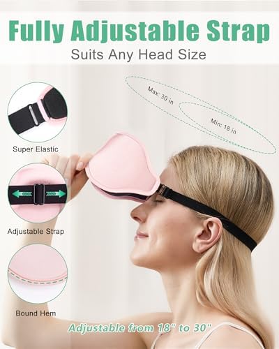 BeeVines 3D Contoured Sleep Mask, Blackout Eye Masks for Sleeping (2 Packs) - Image 4