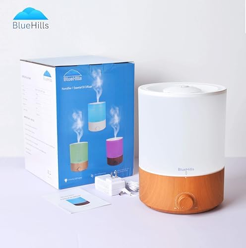 BlueHills Premium 4000 ML XL Essential Oil Diffuser Humidifier Wood Grain - Image 5