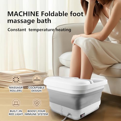 Collapasible Foot Spa Bath Massager with Heat, Pedicure Foot Spa with Bubbles/Timer/Temperature Control, Feet Soak Tub for Home, Office, Relaxation and Stress Relief, Gift for Men and Women - Image 6