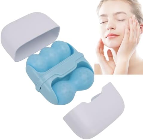 Semme Ice Roller for Face and Body, Dual Head Facial Ice Roller with Cooling Effect, Portable Skin Care Tool for Dark Circles Puffiness Wrinkles, Includes Carrying Case (Blue) - Image 3