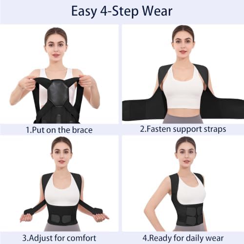 Posture Corrector for Men Women Back Brace Full Back Support Adjustable - Image 6