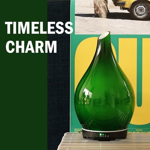 Porseme Essential Oil Diffuser 280ml Handmade Glass Diffuser 7H Runtime - Image 2