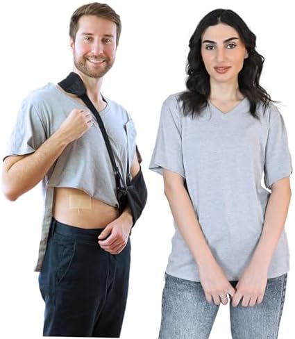 Inspired Comforts Unisex Post Surgery & Rehab V Neck Dual Access Snap Shirt by InspiredComforts