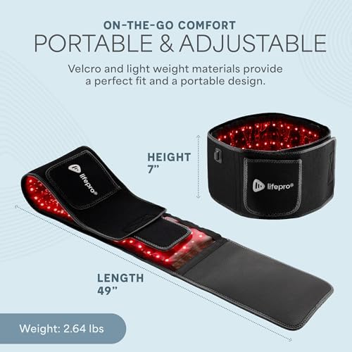 Lifepro Allevared Red Light Therapy Belt - 105 Triple Chip LED Belt - Image 6