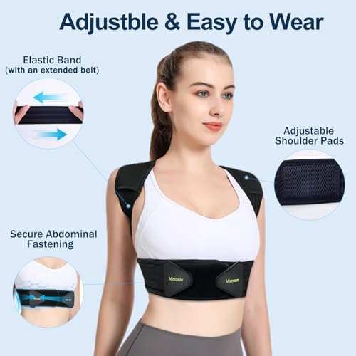 Professional Posture Corrector for Men & Women, Maximum Support Back Brace, Adjustable & Rigid for Upper Back Pain, Shoulder Relief, Spine Alignment, Stops Slouching, Extra Large(39-50 in) - Image 3