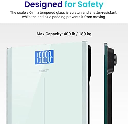 Etekcity Digital Body Weight Bathroom Scale with Step-On Technology, 400 Lb, White (Pack of 2) - Image 5