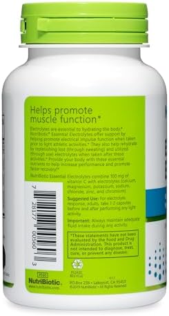 NutriBiotic Essential Electrolytes, 100 Ct Capsules | Supports Increased Performance & Faster Recovery | Pharmaceutical Grade Vitamin C with Electrolytes for Rehydration | Vegan, Gluten-Free & Non-GMO - Image 2