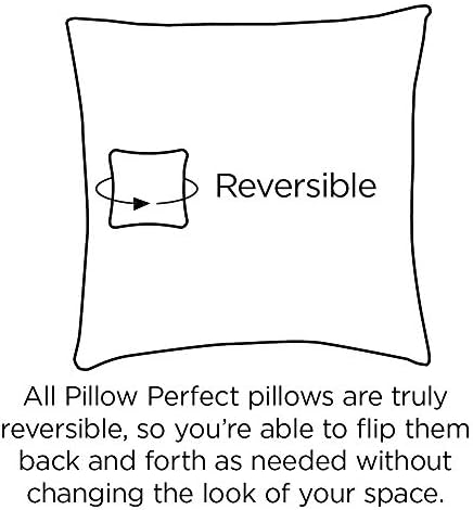 Pillow Perfect Bright Floral Indoor/Outdoor Accent Throw Pillow, Plush Fill, Weather, and Fade Resistant, Floor - 25" x 25", Blue/Tan Lois, 1 Count - Image 6