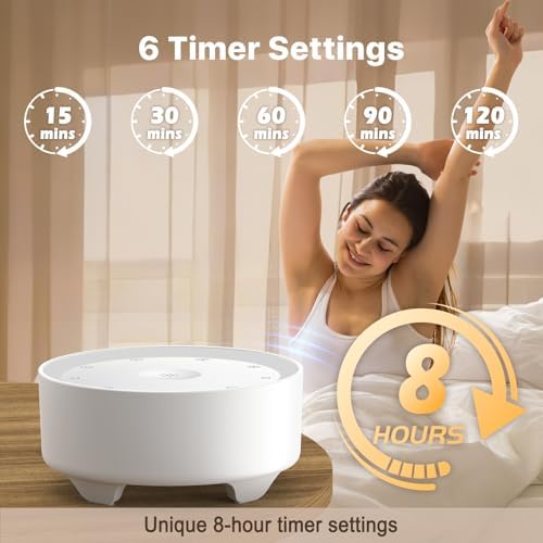 Kipcush White Noise Machine for Sleeping, Baby & Adults, High-Fidelity Non-Looping Sounds, Sleep Sound Machine with Dimmable Night Light, USB Powered, Memory Function, Home, Nursery & Travel - Image 4