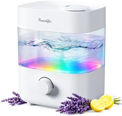Humidifiers for Bedroom, 2L Top Fill Cool Mist Humidifier, 20dB Quiet ﻿ by MRWALK