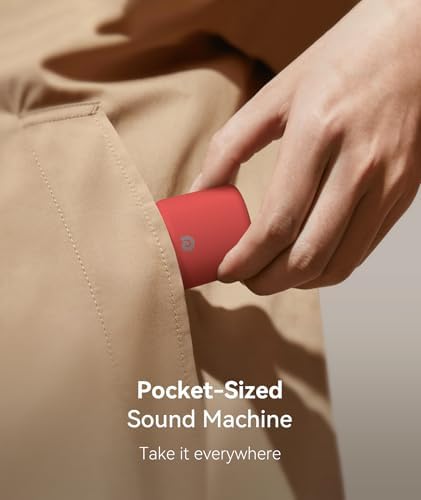 Dreamegg Travel White Noise Machine - Portable for Baby Adults, 16 Nature Sounds, Timer, Sleeping Gift, Red - Image 4