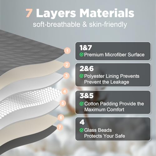 Weighted Blanket for Adults(60" x 80",15lbs,Grey) Queen Size Soft Cooling Heavy Blanket for Sleeping,Breathable Blanket with Glass Bead Perfect for 140-160 lbs,All Season,Machine Washable. - Image 4