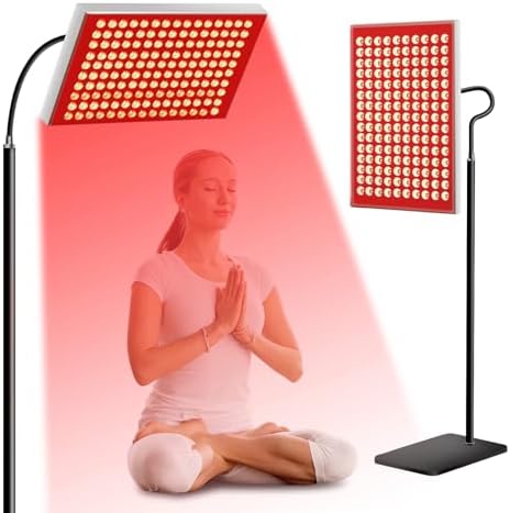 Tuohun Red Light Therapy for Face and Body – 150 LED, 660nm Red & 850nm Near Infrared Lamp with Adjustable Stand, Dual Wavelength for Skin, Muscle & Joint Recovery | Home & Professional Use by Tuohun