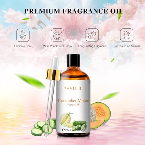 PHATOIL Cucumber Melon Fragrance Oil for Diffuser Aromatherapy 3.38FL.OZ - Image 3