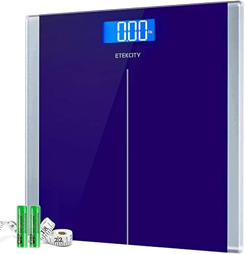 Etekcity Digital Electric Bathroom Scale for Body Weight, 400 lbs, Blue by Etekcity