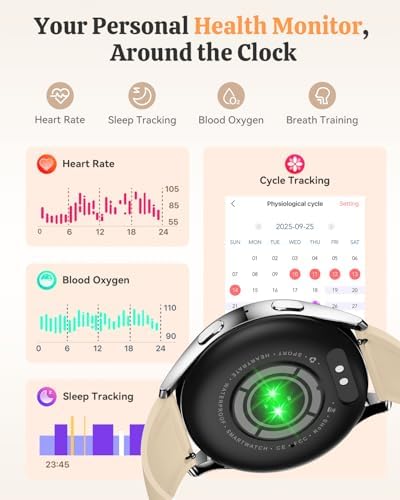 Smart Watch Fitness Tracker for iPhone Android for Women Men, Activity Tracker with Calorie & Step Counter, 150+ Sports, Daily Workout & Sleep Monitor，IP68 Waterproof Smartwatch (Gold) - Image 2