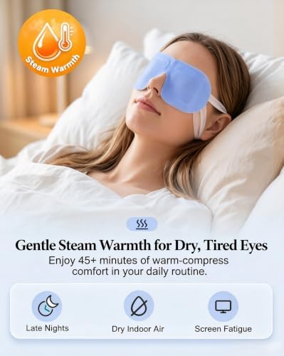 16 Pack Steam Eye Masks for Dry Eyes, Self-Heating Warm Compress Unscented - Image 2