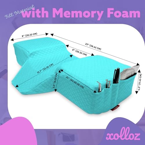 Lash Pillow, Memory Foam Eyelash Pillow for Lash Beds, Blue - Image 4