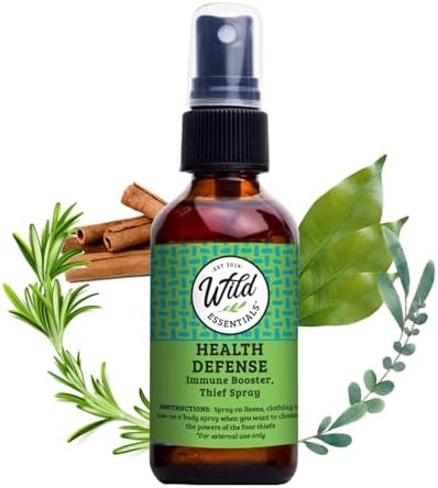 Wild Essentials All Natural Essential Oil Sprays, 2 Ounce, 60ml, Organic Witch Hazel, Aromatherapy, Made in USA by WildEssentials