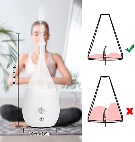 Lychee Essential Oil Diffuser Humidifiers, Quiet Diffuser, Small Aromatherapy Diffuser,7 Colors Light Adjustable with Wood Grain Base for Home Bedroom Office Yoga Nice Gift (White) - Image 5