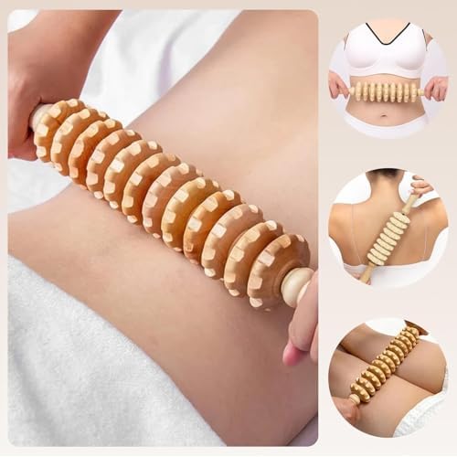 3 Pcs Wood Therapy Massage Tools Sets, Maderoterapia Body Sculpting Kit for Lymphatic Drainage, Gua Sha for Muscle Relief, Anti-Cellulite & Body Shaping - Image 4