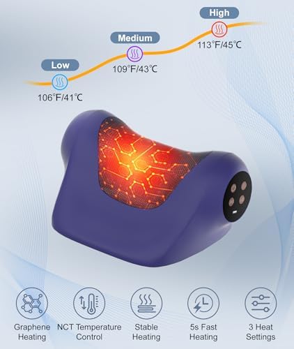 Neck Massager with Heat, Red Light & Vibration Adjustable, Heated Neck Stretcher with 3 Modes, Rechargeable Cervical Traction Device for Pain Relief & Muscle Relaxation, Gift for Women Men - Image 5