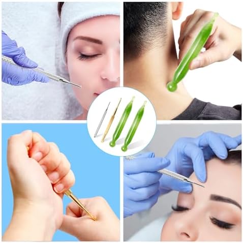 4PCS Massage Tools Acupuncture Pen Self Massage Gua Sha Pointing Pen with Silver Stainless Steel Ear Point Acupuncture Pen with Gold Double Headed Ear Massage Pen - Image 7